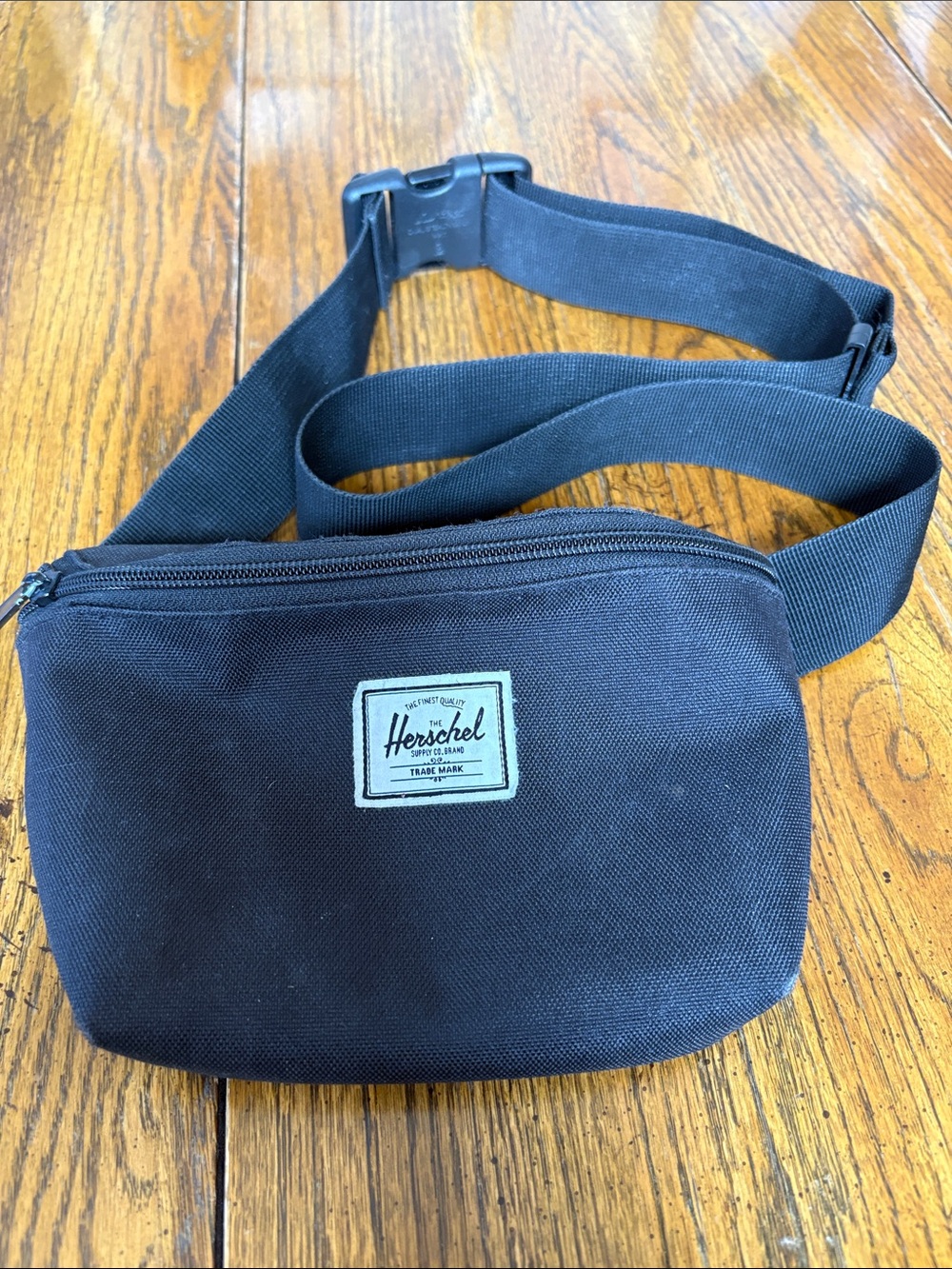Herschel Supply Company Black Hip Pack with Logo Patch